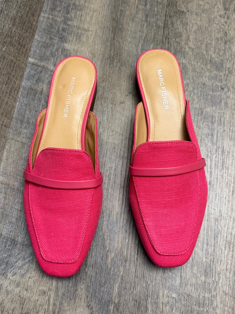 Marc Fisher Vibrant Pink Slip-On Mule Loafers